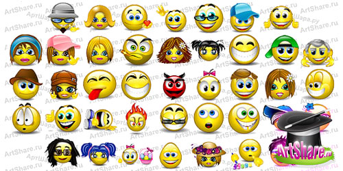 vector smiles векторные смайлы