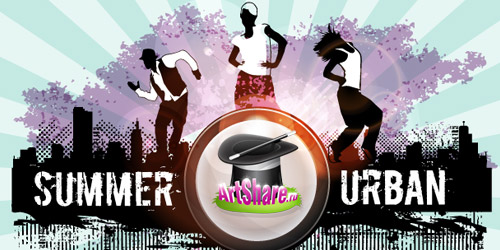 urban summer flyer Летний гранж флаер